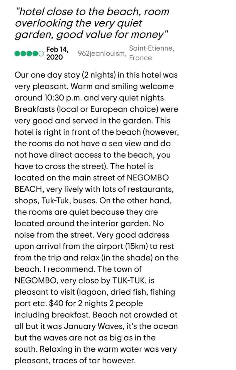 Village Inn Resort Негомбо Екстер'єр фото